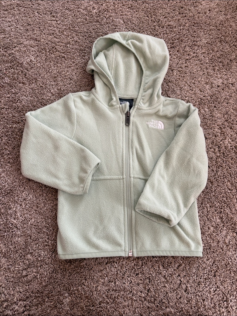 The North Face Kids Light Sage Green Fleece Hoodie 18-24 months